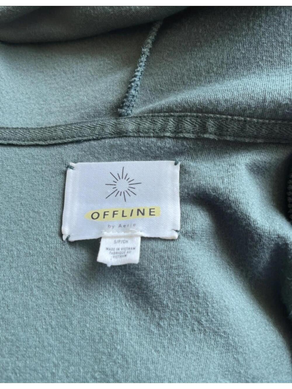 OFFLINE By Aerie Velour Lounge Set Sage Green Small - Picture 9 of 10